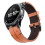Pulseira de Couro de 22mm com Liberação Rápida Compatível com Garmin Fenix 8/7/6/5 Series Brown 1