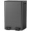 56L Dual Compartment Stainless Steel Bin, with Deodoriser Holders - Black 2