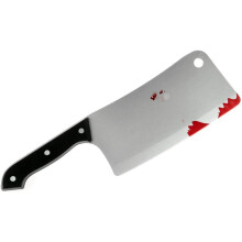 2X Bloody Cleaver, Fake Knifes Realistic Kitchen Cleaver Prop for Halloween Prank Toys Stage Props