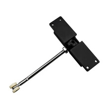 2X Door Closer Household Black Belt Wheel Adjustable Automatic Door Closing Light Zinc Alloy Spring Door Closer
