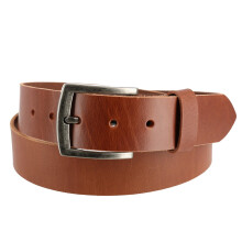 CTM Men's Leather Bridle Belt with Removable Buckle