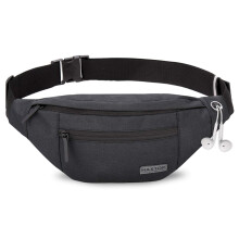 MAXTOP Large Bumbag Waist Fanny Pack Running Belt for Men Women Unisex Bum Bag with Headphone Jack and 4-Zipper Pockets Adjustable Belt for Travel Run