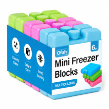 Ofah Mini Freezer Blocks Reusable Ice Packs For Lunch Boxes Cooler Bags Box Picnic Travel School Office Leak Resistant Long Lasting Cooling Blocks Com