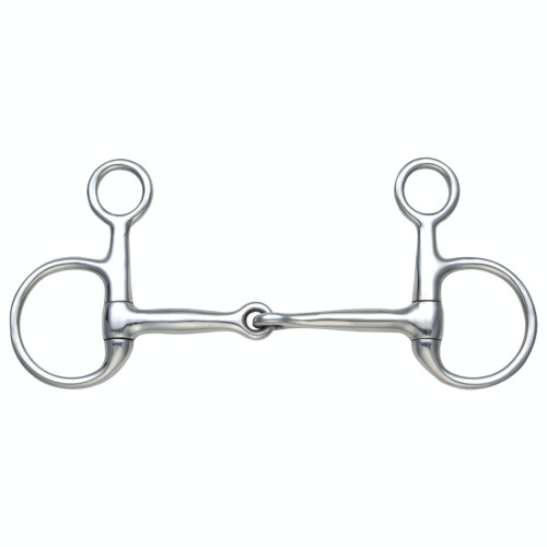 (5in, Silver) Shires Jointed Horse Hanging Cheek Snaffle Bit