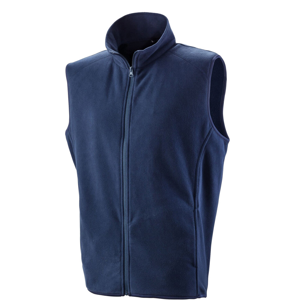 Result (2Xl, Navy) Core Mens Micro Fleece Gilet