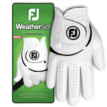 FootJoy Men's WeatherSof Golf Glove, White, Small, Worn on Right Hand