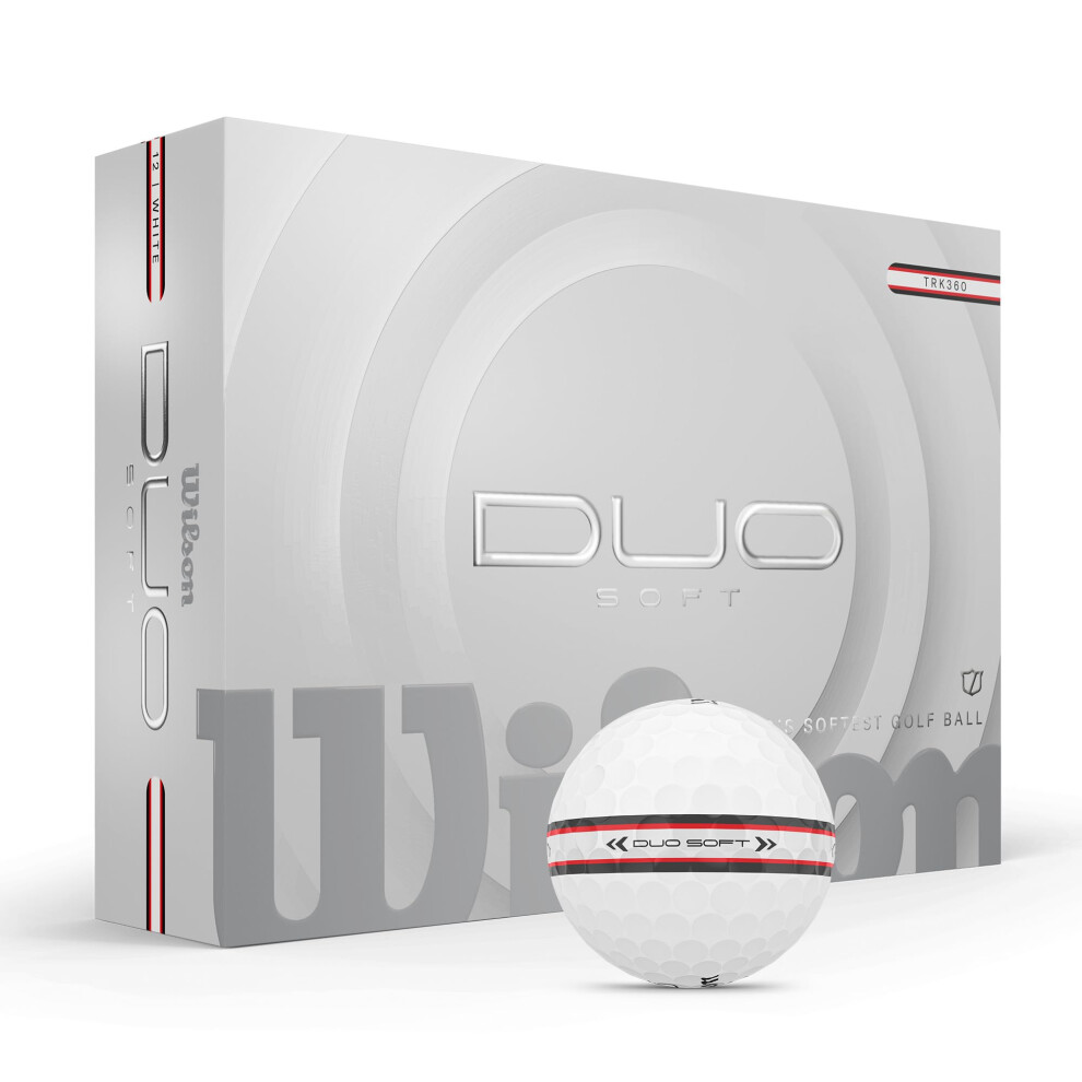 Photos - Golf Wilson  DUO SOFT TRK360  BALLS - WHITE - 1 Dozen  2025