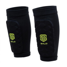 SHLD Sports Kids Shin Pad Sleeves Ages 6-9, Ultra Light Protective Football Built-in Shin Guard Sleeves for 6 7 8 9 Year Old Children Boys & Girls (Me