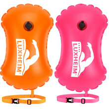 LUXHEIM 2PCS Swim Buoy Tow Floats Inflatable for Open Water Swimming