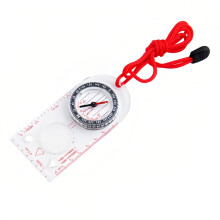 DOETYD Navigation Compass Map Ruler Magnifier with Adjustable Lanyard for Explorer Outdoor Adventure Enthusiasts, Navigation Compass for Map Reading O
