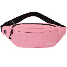 Bum Bag for Ladies Women Men Girls Bumbags Waist Fanny Pack with Headphone Jack and Adjustable Belt for Sport Running Hiking Jogging (Pink)