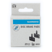 SHIMANO B05S Disc Brake Pads and Spring, Steel Backed, Resin, Black