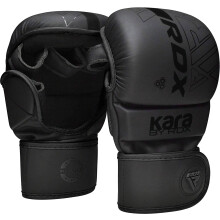 RDX MMA Gloves Sparring Grappling, Open Palm Martial Arts Mitts, Men Women Adults & Kids, Adjustable Wrist Support Maya Hide Leather, Cage Fighting Co