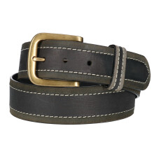 Paul & Taylor Mens Big & Tall Two Tone Bridle Belt with Removable Buckle
