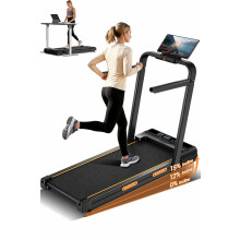 4-in-1 Walking Pad with 15% Incline, 10KM/H Under Desk Treadmill, 159KG Max