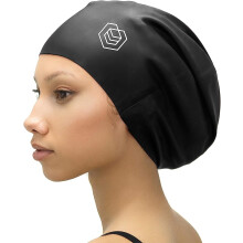 SOUL CAP – Large Swimming Cap for Long Hair - Designed for Long Hair, Dreadlocks, Weaves, Hair Extensions, Braids, Curls & Afros - Women & Men - Sil