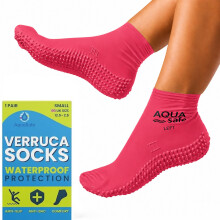 Aquasafe Guardsocks Verruca Sock Kids and Adults - 100% Latex Swimming Pool Swim Socks for Kids and Adults - Non-Slip Waterproof Swimming Shoes for Ve