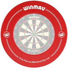 WINMAU Red Printed Dart Board Surround Ring – Durable Backboard Wall Protector for Dartboards - Professional Darts Accessories
