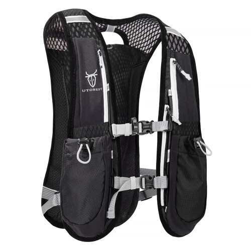 UTOBEST Running Vest Lightweight Hydration Vest Pack 5L, Black