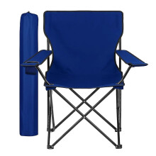ZOPPER Camping Chair - Blue Portable Folding Chair with Cup Holder Compact & Lightweight Garden and Other Occasional Outdoor Use Ideal for Caravan tri