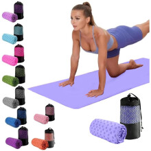 Oaygat Non-Slip Yoga Mat Towel 183 x 63 CM Quick-Drying & Absorbent Hot Yoga Towel Non-Slip Yoga Blanket for Bikram Pilates & Workout with Mesh Carryi