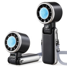 SWEETFULL Portable Handheld Turbo Fan with Ice Cooler, Black