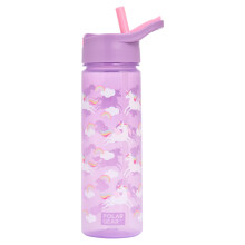 Polar Gear Unicorn Kids Water Bottle, Purple, 600ml, BPA Free, Flip Cap with Straw, for Ages 48+ Months