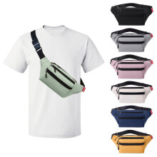 Risipu Bum Bag for Men Women, Lightweight Water-Resistant Waist Packs with Adjustable Belt & 3 Zipper Pockets, Fashionable Fanny Pack for Travel, Runn