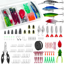 174 PCS Fishing Lure Accessories, Freshwater Saltwater Soft Rigs Gear