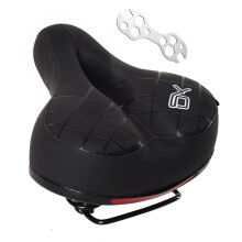 BWBIKE Wide Soft Flexible Bike Seat Cushion Shockproof Design Big Bum Extra Comfort Bike Saddle Fits MTB Mountain Bike, Folding Bike, Road Bike, City