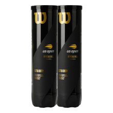 Wilson Unisex-Adult Tennis Balls, US Open, 2 Cans with 4 Balls Each, for Hard Surfaces, Yellow, 8 Balls WRT11752P