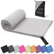 Style Slice Microfibre Towel Quick Dry Travel Beach Grey 200x100cm