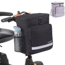 Staveley Mobility Scooter Front Bag – Large Basket Replacement with Drinks Holder, Organiser Pockets & Reflective Strip – Extra Storage for Shoppi