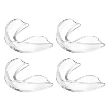 Flintronic 4 Pcs Adult Sports Mouthguard Gum Shield with Case, for Rugby Boxing Martial Arts Hockey MMA Karate Taekwondo and Other Contact Sports (Tra