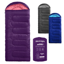 Silentnight Sleeping Bag for Adults - 3 Season Lightweight Soft Thick Cosy Warm Mummy Sleeping Bag for Spring Summer Camping Hiking Outdoor Travel for