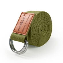 voidbiov D-Ring Buckle Yoga Strap 1.85 or 2.5M, Durable Cotton Adjustable Belt Perfect for Holding Poses, Improving Flexibility and Physical Therapy A