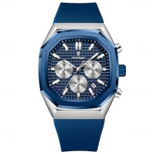 POEDAGAR Men's Luxury 3ATM Quartz Octagonal Luminous Chronograph Date Watch