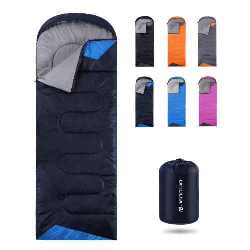 Sleeping Bag, Lightweight, Waterproof, 3 Seasons, Backpacking, with Compression Bag