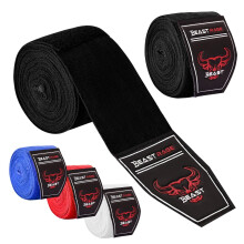 BEAST RAGE Boxing Hand Wraps 2.5/4.5 Meter Martial Arts Bandages Inner Gloves Wrist Support Straps Punching Under Hand Knuckles Heavy Elasticated Trai