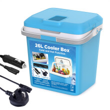 Electric Cooler Box of 26L | Large Cool Box Powered By 12V In-Car Cigarette Lighter Socket or UK 3 Pin Plug | Camping | Picnics | Car | Home | Cooler