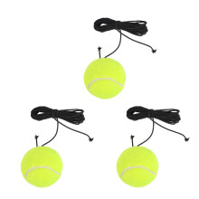 TIMESETL 3pcs Tennis Balls with Cord, Elastic Tennis Training Ball for Tennis Trainer, Rebound Ball for Adult Beginners Solo Training
