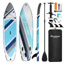 Panana Inflatable Stand Up Paddle Board 10ft8 SUP Board for Adults & Youth, Wide Stable Anti-Slip iSUP Kit with Paddle, Pump, Leash, Fin & Backpack fo