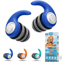 Waterproof Swimming Ear Plugs for Adults Kids, 3 Pairs Soft Silicone
