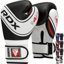 RDX Kids Boxing Gloves, 6oz 4oz Junior Training Mitts, Maya Hide Leather Ventilated Palm, Muay Thai Sparring MMA Kickboxing, Punch Bag Speed Ball Focu