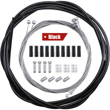 4 Pieces Universal Bike Inner Brake Cable Housing Kit Bicycle Brake Cable Replacement for Mountain and Road Bike Gear Kit (Black)