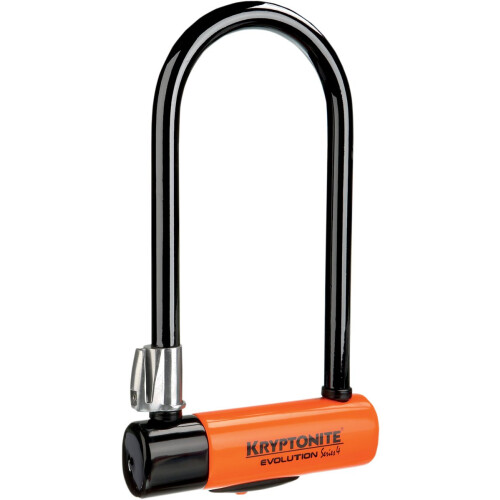 Kryptonite Kryptonite Evolution Series4 Flex Frame U-Lock - Black/Orange, 10.2 X 22.9 X 1.4 cm