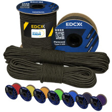 EdcX 3 mm Nylon Paracord 425 (15, 30, 50 and 100m) – 3 mm Type II, 100% Nylon Rope, 3 Strand Rope, 3 mm Nylon Rope in Many Colors (Army Green, 15 m)