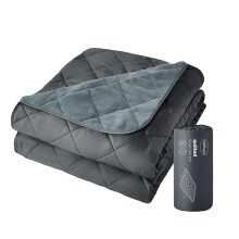 Silentnight Camping Collection Quilted Travel Blanket - Cosy Soft Fleece Keep You Warm Outdoor - Water & Wind Proof for Hiking Campfire Car or Garden