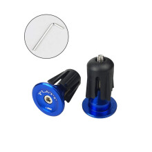 PLATT Bicycle Bar End Plugs Aluminum Bike Handlebar Cap for Road Bike MTB BMX (Blue)