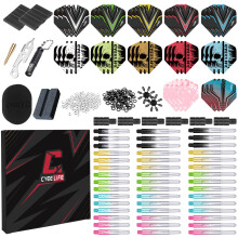 CyeeLife Dart Accessories Kit, Professional Darts Accessories, Dart flights, PC Shafts, Broken Shaft Remover,Finger Grip,Dart sharpener, O Rings, Flig